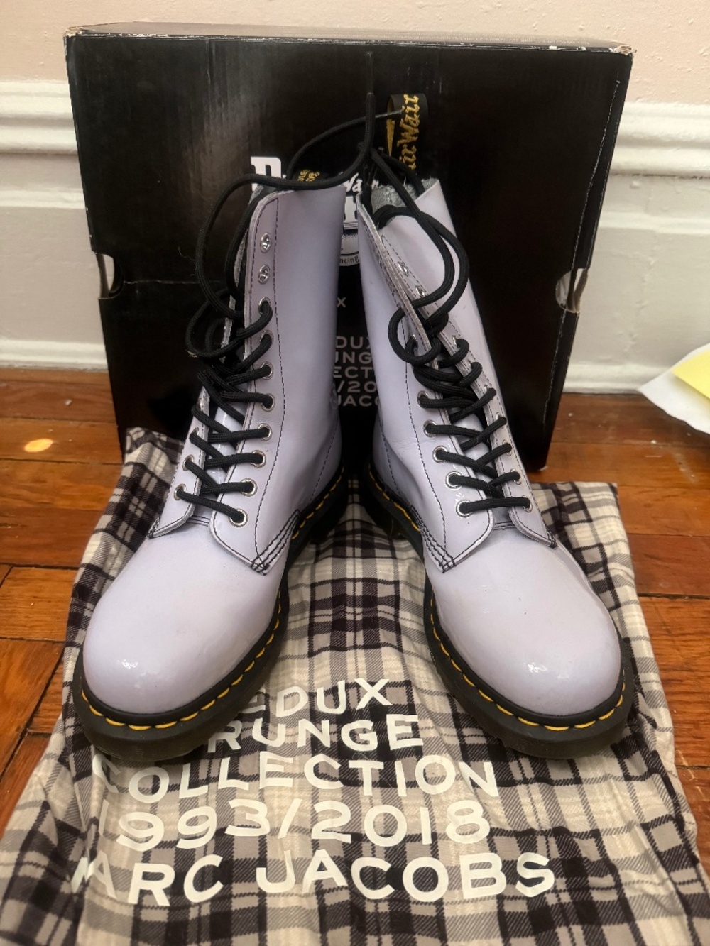 Dr. Martens x Marc Jacobs Redux Grunge Size 8 Lilac Boots